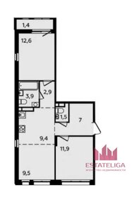 Квартира 60,1 м², 3-комнатная - изображение 1