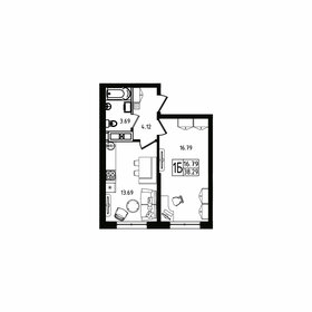 Квартира 38,3 м², 1-комнатная - изображение 1