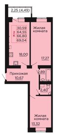 67 м², квартира-студия 6 850 000 ₽ - изображение 32