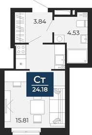 Квартира 24,2 м², студия - изображение 1