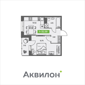 32,4 м², 1-комнатная квартира 4 195 297 ₽ - изображение 27