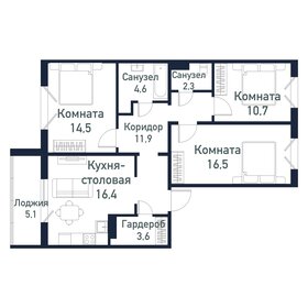 80,9 м², 3-комнатная квартира 11 137 500 ₽ - изображение 6