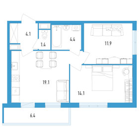 65,8 м², 2-комнатная квартира 9 250 000 ₽ - изображение 94