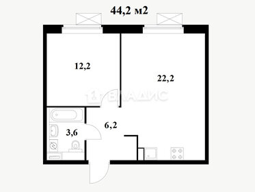 Квартира 44,2 м², 1-комнатная - изображение 1