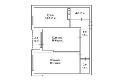 Квартира 66 м², 2-комнатная - изображение 1