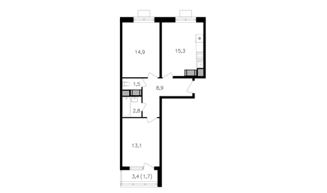 78 м², 3-комнатная квартира 22 200 000 ₽ - изображение 141
