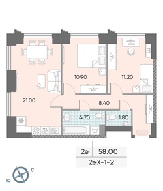 74 м², 3-комнатная квартира 21 900 000 ₽ - изображение 84