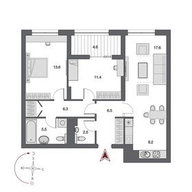 73 м², 3-комнатная квартира 16 450 000 ₽ - изображение 58