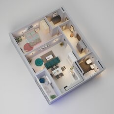 Квартира 60,4 м², студия - изображение 3