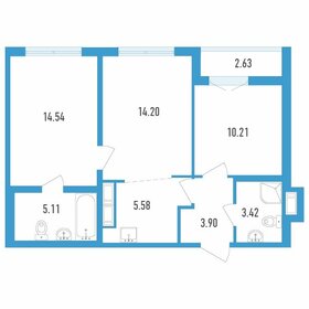 56,5 м², 3-комнатная квартира 6 300 000 ₽ - изображение 111