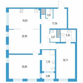 Квартира 114,6 м², 3-комнатная - изображение 1