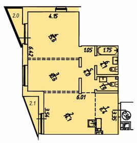 65,3 м², 2-комнатная квартира 10 448 000 ₽ - изображение 87