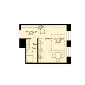 26,6 м², квартира-студия 7 400 000 ₽ - изображение 79