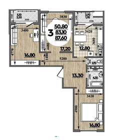 85,8 м², 3-комнатная квартира 13 700 000 ₽ - изображение 37