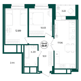 79,1 м², 3-комнатная квартира 6 299 999 ₽ - изображение 43