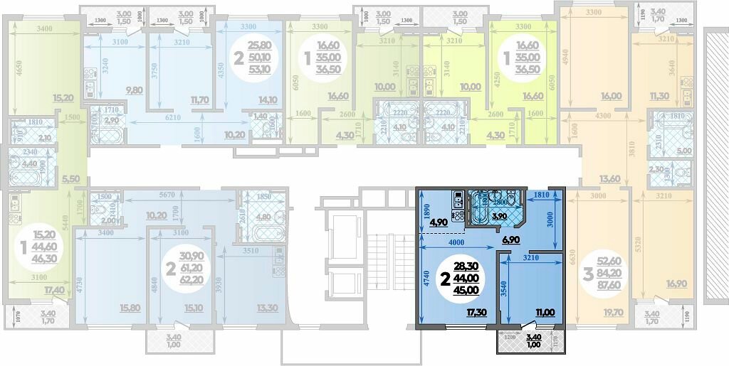 45 м², 2-комнатная квартира 7 839 999 ₽ - изображение 1