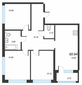 Квартира 66 м², 3-комнатная - изображение 1