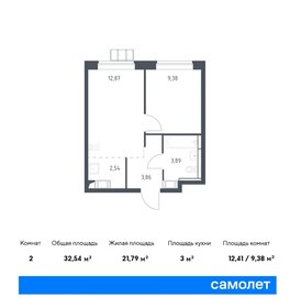 32,6 м², 1-комнатная квартира 11 352 533 ₽ - изображение 35