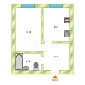 Квартира 35,3 м², 1-комнатная - изображение 1