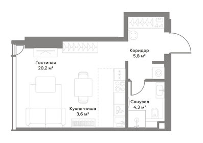 34,3 м², квартира-студия 27 267 060 ₽ - изображение 34