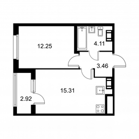 Квартира 36,6 м², 1-комнатная - изображение 1