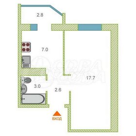 Квартира 36 м², 1-комнатная - изображение 1