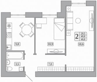 72,9 м², 3-комнатная квартира 7 991 000 ₽ - изображение 12