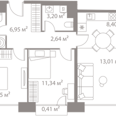 Квартира 62,5 м², 2-комнатная - изображение 2