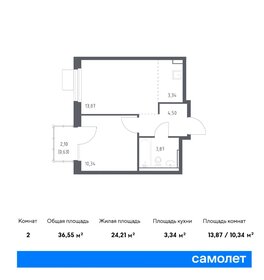 Квартира 36,6 м², 1-комнатная - изображение 1