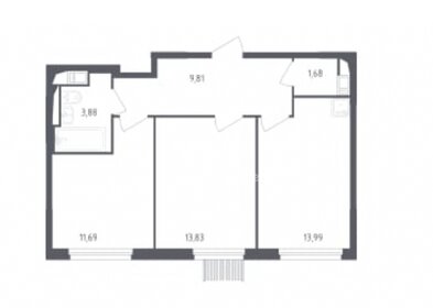 Квартира 54 м², 2-комнатная - изображение 1