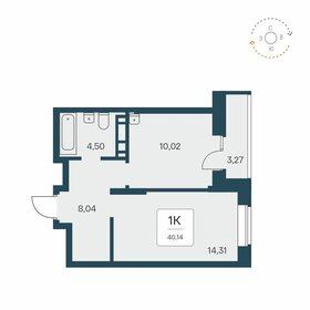 39,6 м², 1-комнатная квартира 5 200 000 ₽ - изображение 1