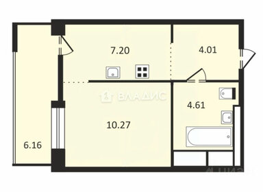 Квартира 29 м², 1-комнатная - изображение 1