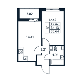 36,4 м², 1-комнатная квартира 5 596 888 ₽ - изображение 104
