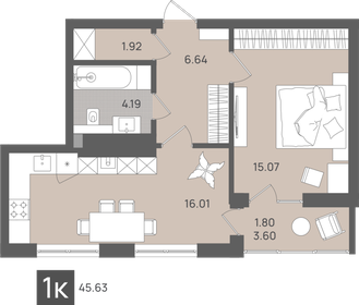 51,6 м², 1-комнатная квартира 9 300 000 ₽ - изображение 70