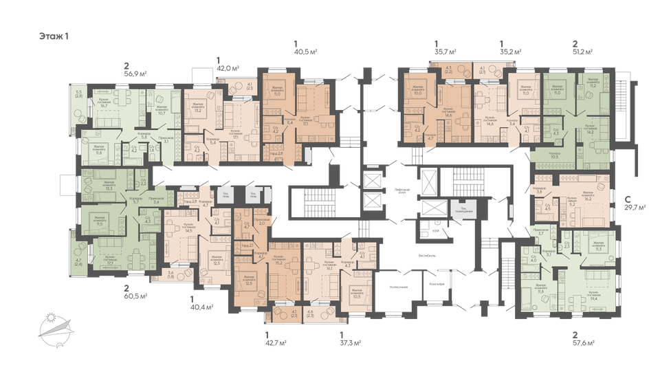 82,5 м², 3-комнатная квартира 12 379 000 ₽ - изображение 40