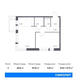 45 м², 1-комнатная квартира 7 844 121 ₽ - изображение 22