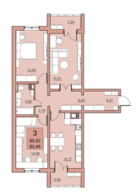 78 м², 3-комнатная квартира 6 950 000 ₽ - изображение 110