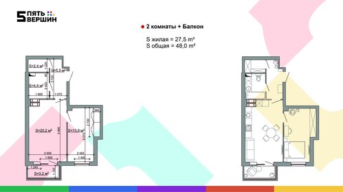 56 м², 2-комнатная квартира 4 200 000 ₽ - изображение 2
