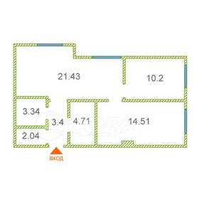 Квартира 62 м², 2-комнатная - изображение 4