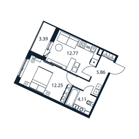 36,4 м², 1-комнатная квартира 5 966 888 ₽ - изображение 47