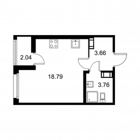 26,9 м², квартира-студия 4 440 150 ₽ - изображение 63