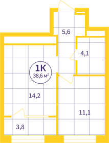 33,9 м², 1-комнатная квартира 4 000 000 ₽ - изображение 81