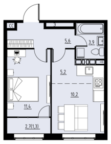 38,5 м², 2-комнатная квартира 4 851 000 ₽ - изображение 18