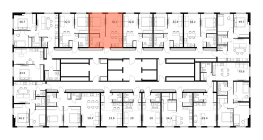 34,6 м², 1-комнатная квартира 7 650 000 ₽ - изображение 87