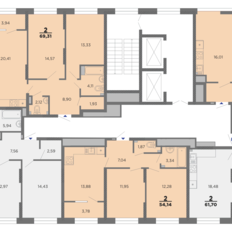 Квартира 68,3 м², 2-комнатная - изображение 2