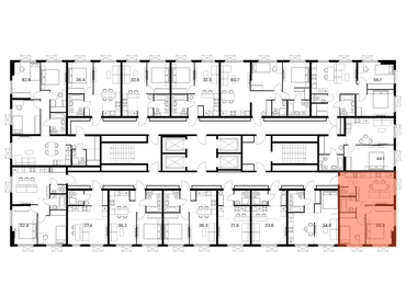 59,7 м², 3-комнатная квартира 7 600 000 ₽ - изображение 116