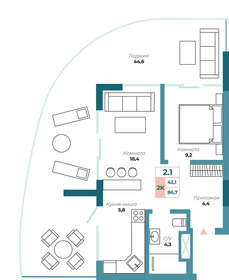 86,9 м², 2-комнатные апартаменты 13 035 000 ₽ - изображение 79