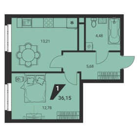 34 м², 1-комнатная квартира 4 050 000 ₽ - изображение 75