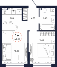 40 м², 1-комнатная квартира 4 490 000 ₽ - изображение 98