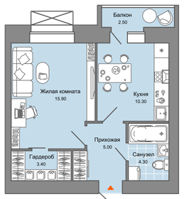 36 м², 1-комнатная квартира 6 544 240 ₽ - изображение 40